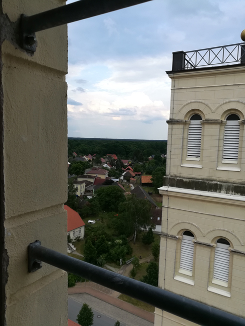 Richtung Oberspreewald mit Glockenturm